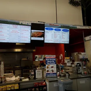 Located in the gas station