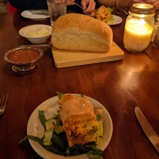 Bread and casserole appetizer