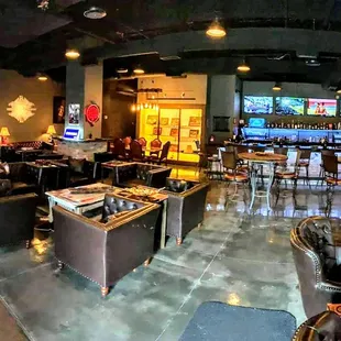 the bar and lounge area