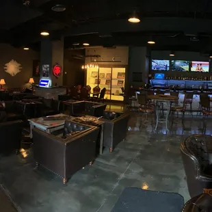 the bar and lounge area