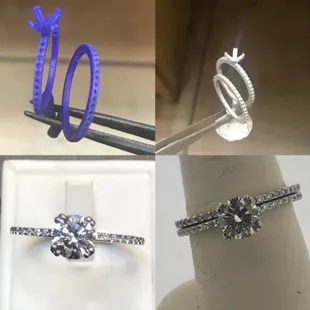 Custom Made 1.5tcw Diamond Wedding Set