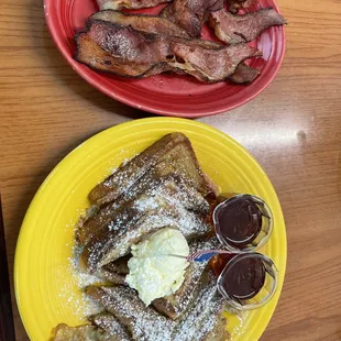 Bacon and full size French toast!