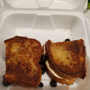 Stuffed French toast was ok. Didn&apos;t have very much flavor.