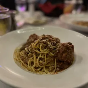 The classic Spaghetti Meatball Bolognese - perfectly made!
