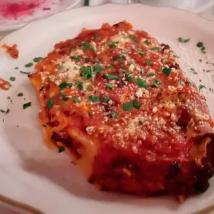 Lasagna Bolognese; another delicious dish! This is a house favorite.