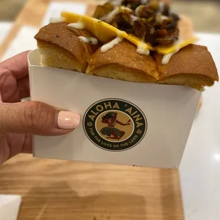 a hand holding a hot dog