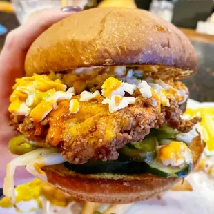 Nashville hot chicken sandwhich