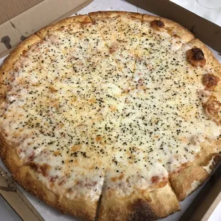 Cheese with extra cheese. Yummy.