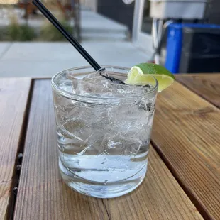 Vodka soda on patio