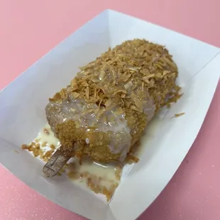 Fried taro popsicle