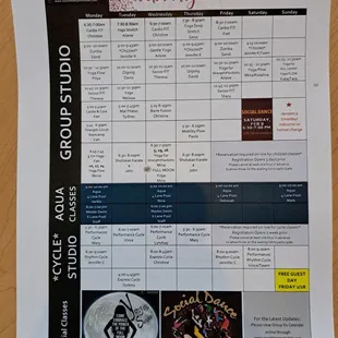 February 2025 Group Exercise Schedule