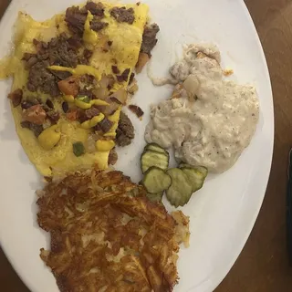 Bacon Cheeseburger Omelet