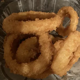 Onion rings! Super crunchy &amp; piping Hot!