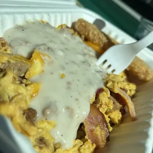 Breakfast Scramble w/side of Hash Brown