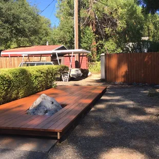 New Redwood platform for one of our Airstreams