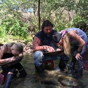 Looking at the flakes.