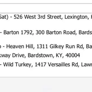 Confirmation the company sent me of the itinerary.