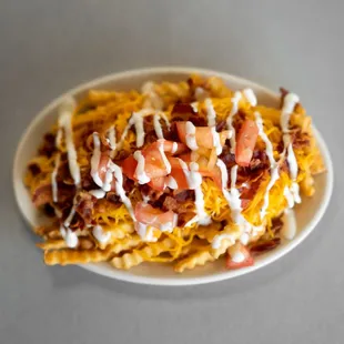 a white plate of food