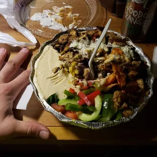 Large chicken platter, ~$16 with tax