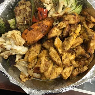 . Chipotle Chicken with grilled veggies