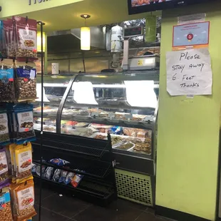 the food section of the store