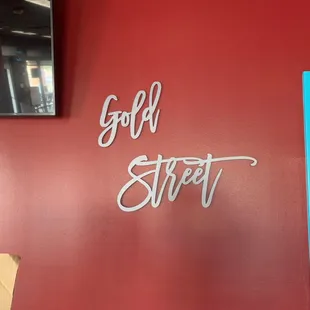 the sign on the wall