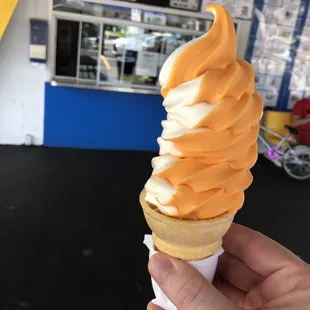 Orange Vanilla Twist Cone
