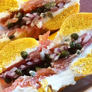 Nova lox stuffed on an amazing egg bagel. Only downside is you have to ask for the works and extra cream cheese. But it's amazing!