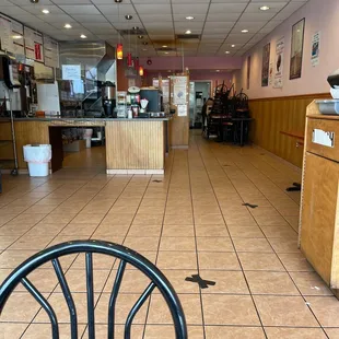 the inside of a restaurant