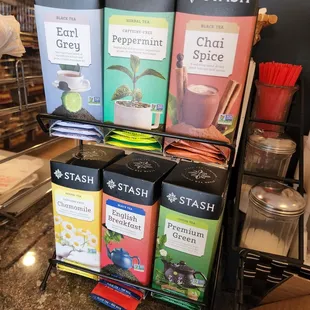 a variety of teas
