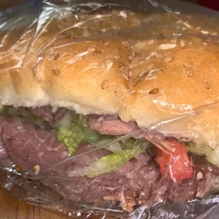 Roast Beef Sub in a Bag