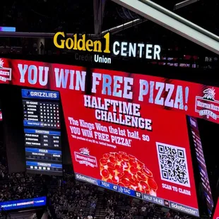 03.18.24 Kings won the first half against the Grizzlies... free mini pizza!