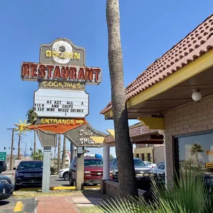 the front of the restaurant