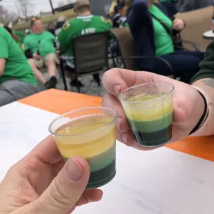 St. Patty's Day shots!