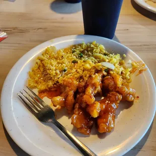General Tso&apos;s Chicken with Fried rice.