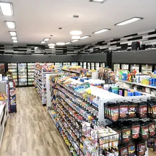 Top angle of store entrance