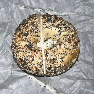 Everything bagel w/ Jalapeño Cream Cheese