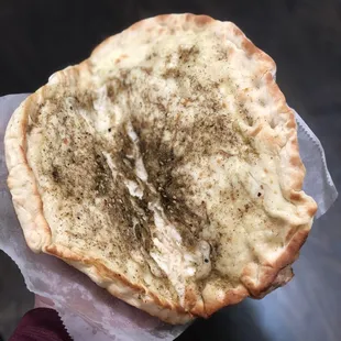 Cheese bread with za&apos;atar spice added