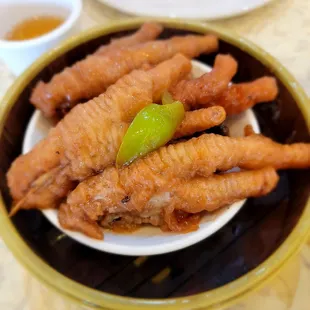Chicken feet.
