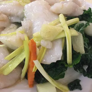 Stir Fried Rock Cod