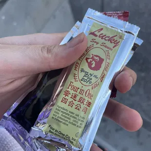 soy sauce packets
