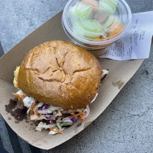 SALMON AND FENNEL SLAW (with fruit cup)