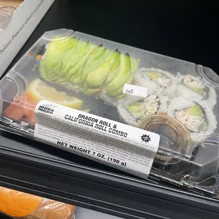 AVOCADO ROLL &amp; CALIFORNIA ROLL COMBO