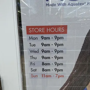 Store Hours