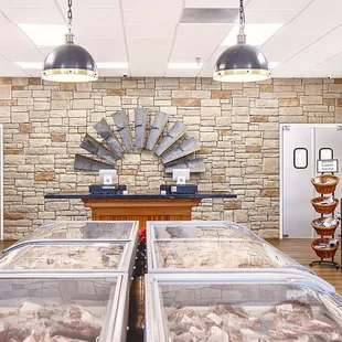 the inside of a restaurant