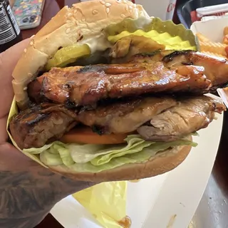 Double Chicken Burger Combo