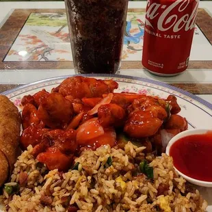 #2 sweet and sour pork with bbq pork fried rice