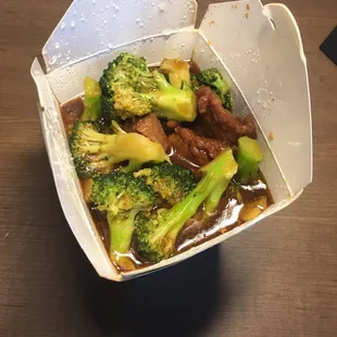 Broccoli and beef dish