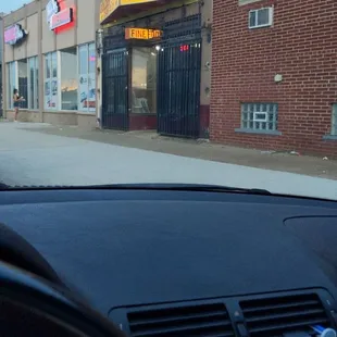 They are having people sit in their car to wait on their food. excellent idea