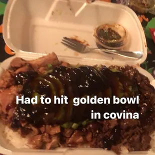 Had to hit up golden bowl since I'm out in the IE there still on point been about 3 years. Food is still the same fire as always.